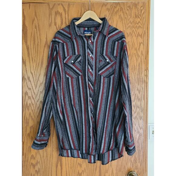 Wrangler Mens 2XT Long Sleeve Snap Front Western Shirt - Picture 1 of 4